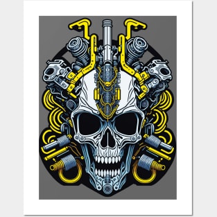 Mecha Skull S01 D58 Posters and Art